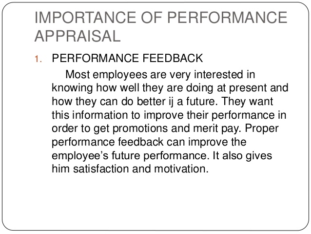 importance of employee appraisal performance